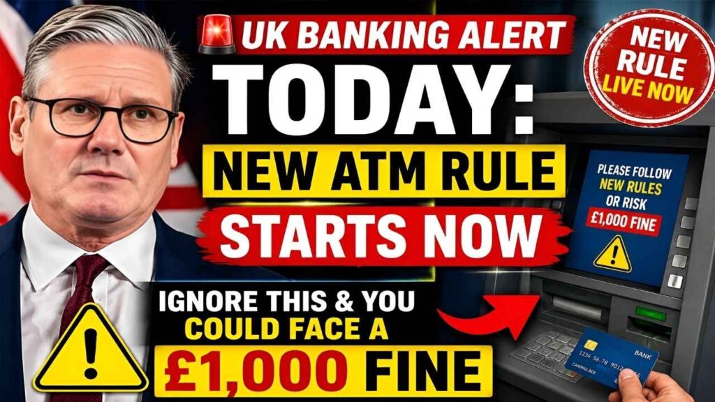 UK Banking Alert New ATM Rule Starts Today – Ignore It and Risk a £1,000 Fine