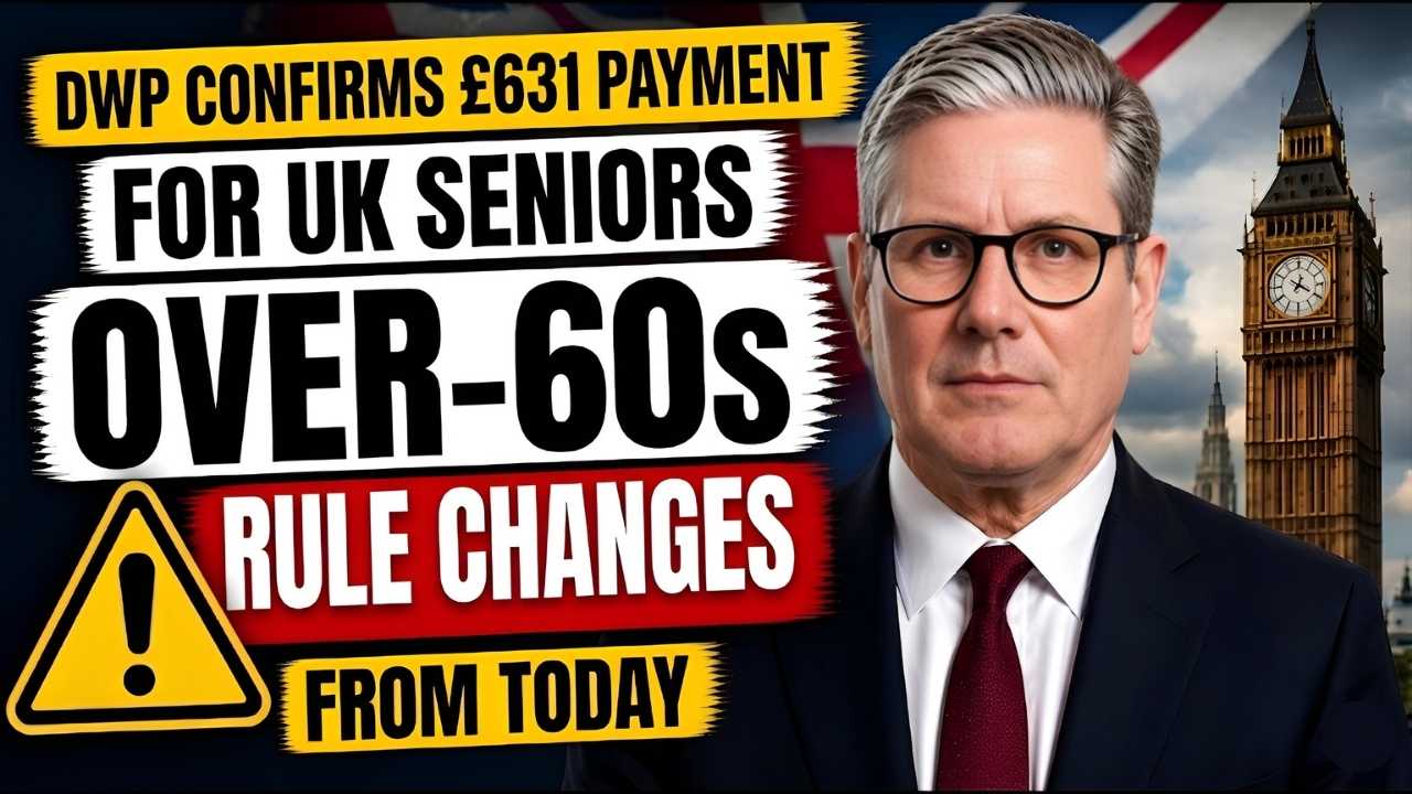 DWP Confirms £631 Payment for UK Seniors – New Over‑60s Rule Changes Effective Today